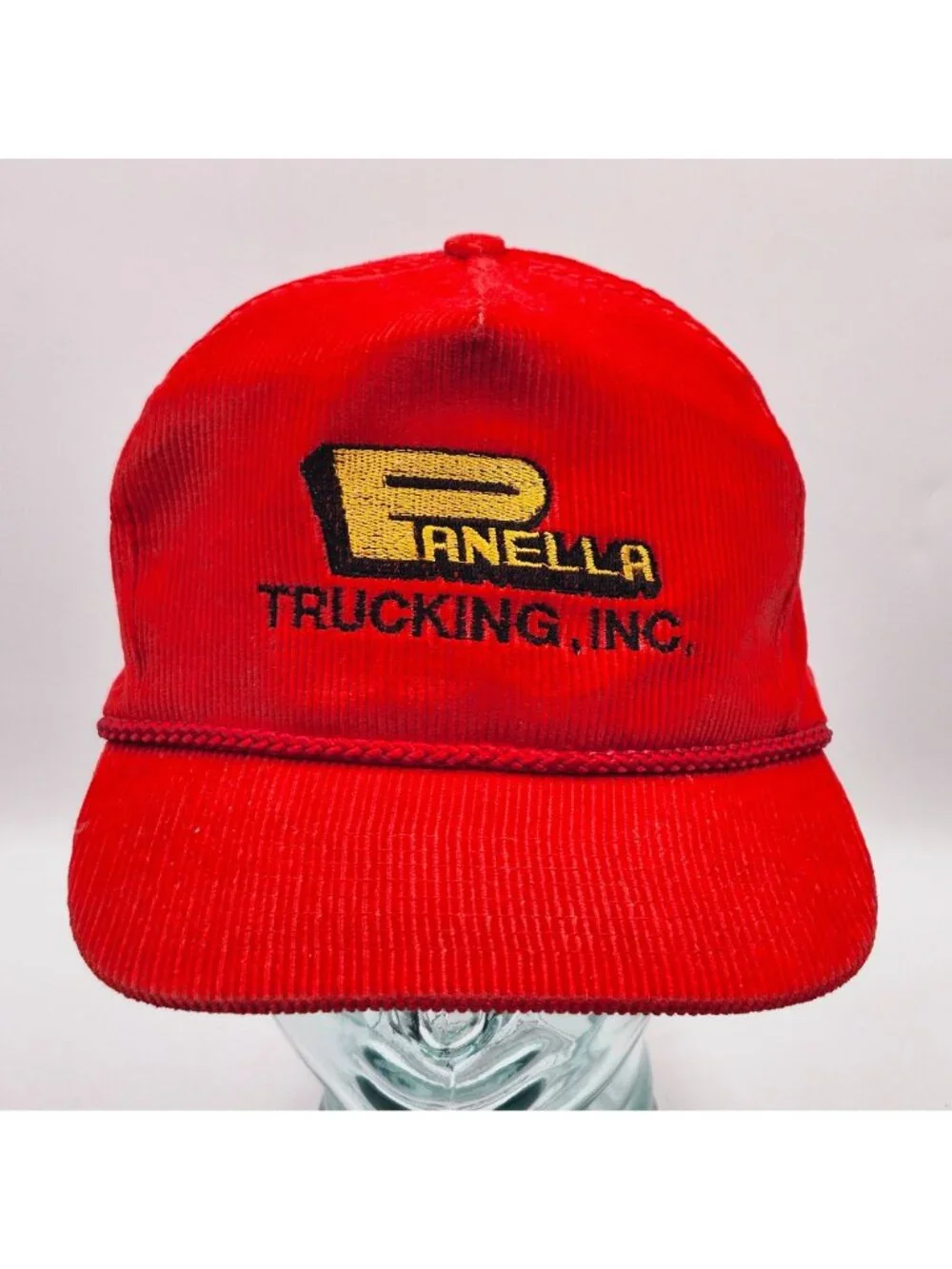 Panella Trucking Inc Red Corduroy Zipper Back Hat By Otto Cap